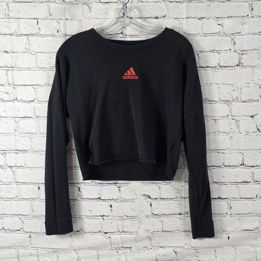 Adidas Women's XS LS Crop Top Sweatshirt